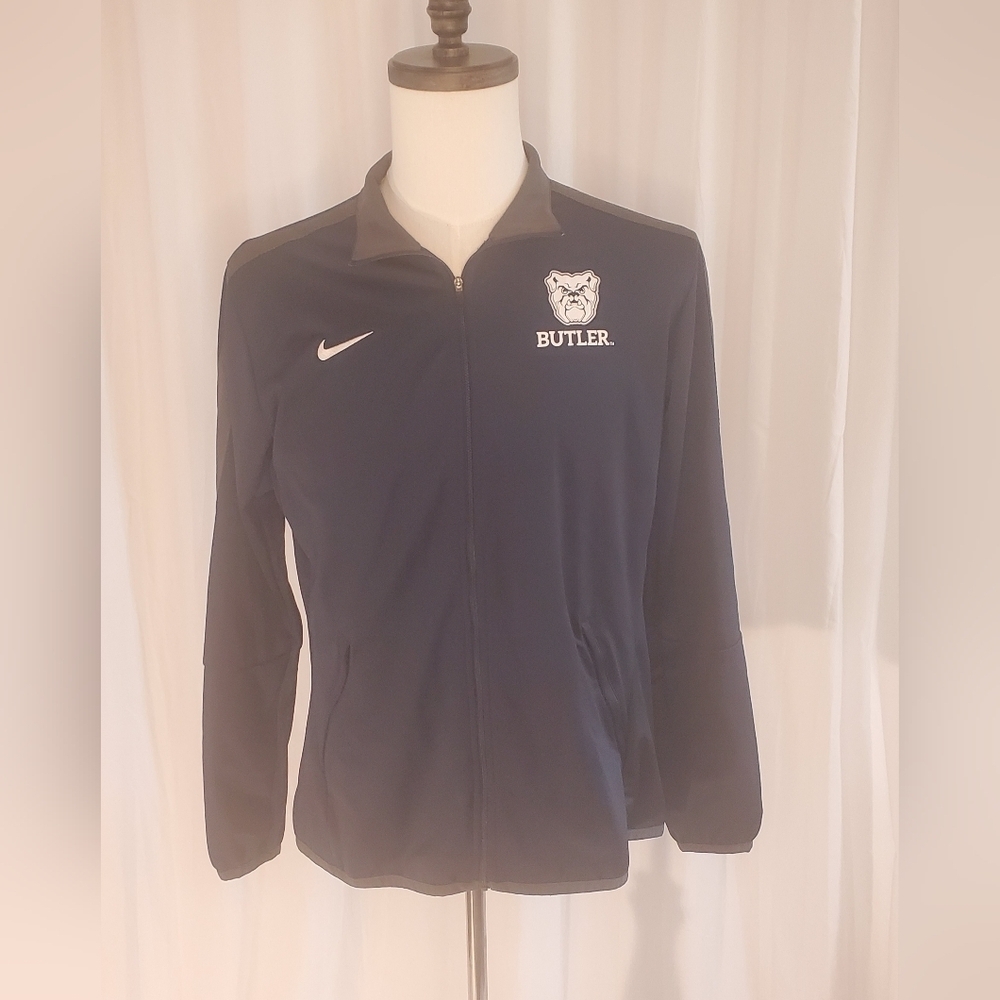 Nike Epic Butler Bulldogs Women's  836119 Navy Dri-Fit Full Zip Jacket Size Lg
